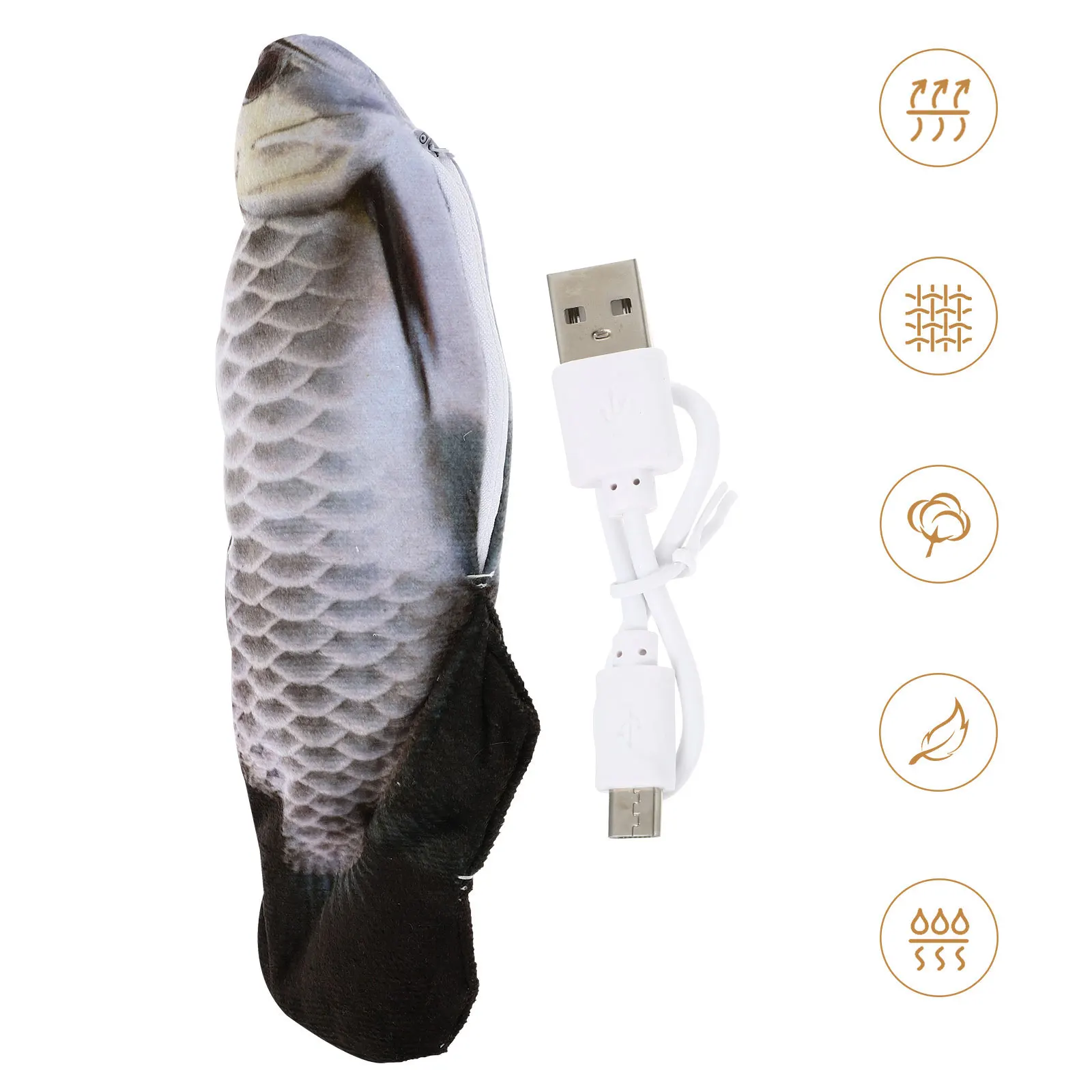 

Electric Realistic Model Interactive Cat USB Charging Simulation Flopping Pet Gifts Catnip Scented Auto Moving