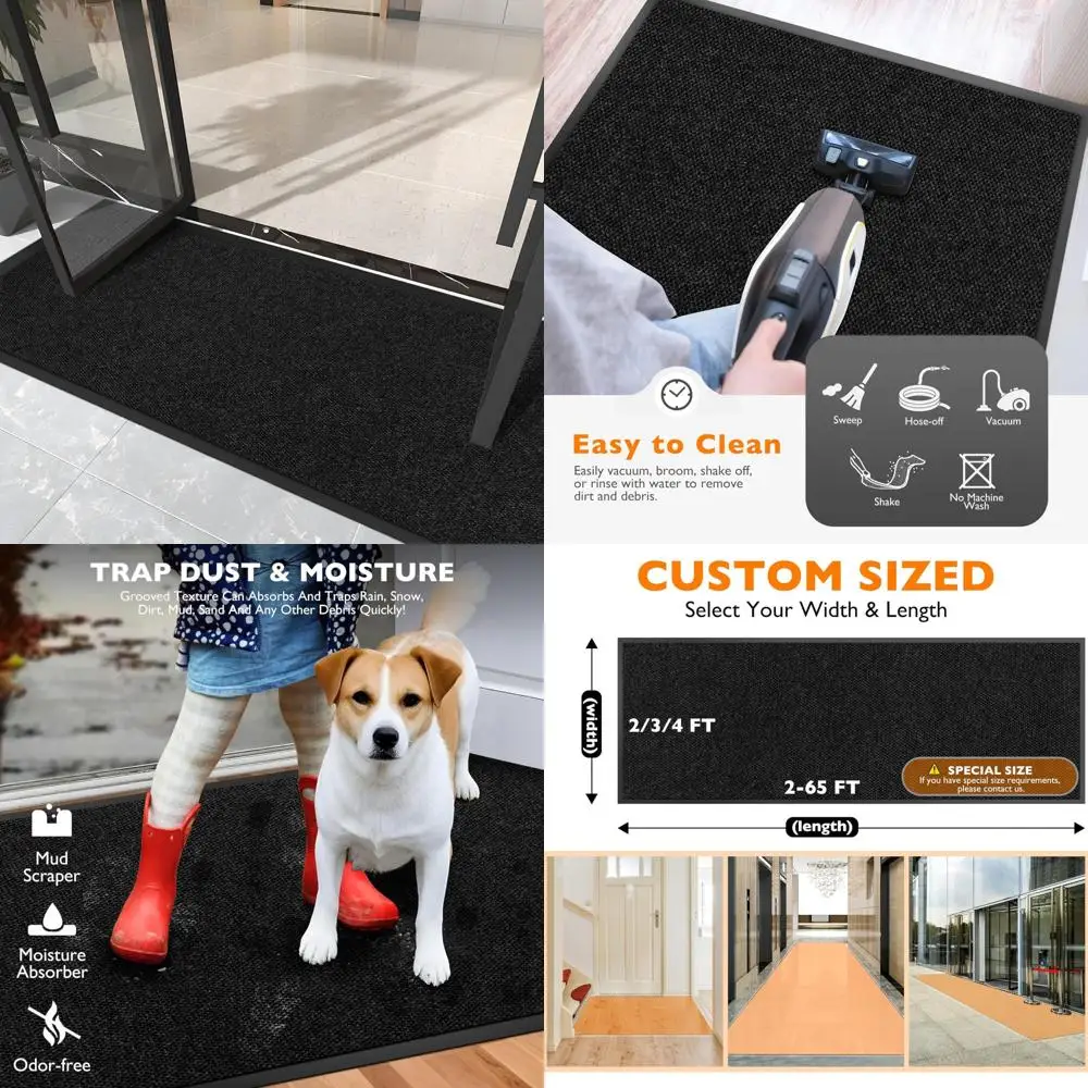 

Сверхмощный коврик для входа на открытом воздухе, нестандартный размер 2 фута x 9 футов, большой коммерческий напольный коврик, грязевая ловушка для внутреннего и наружного использования
