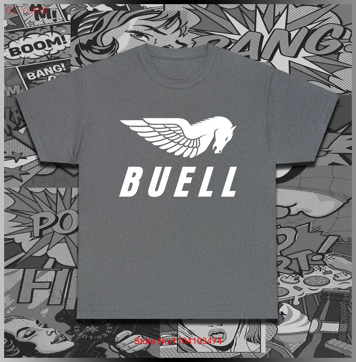 

Мужская футболка BUELL Motorcycle, футболка американского размера S-5XL