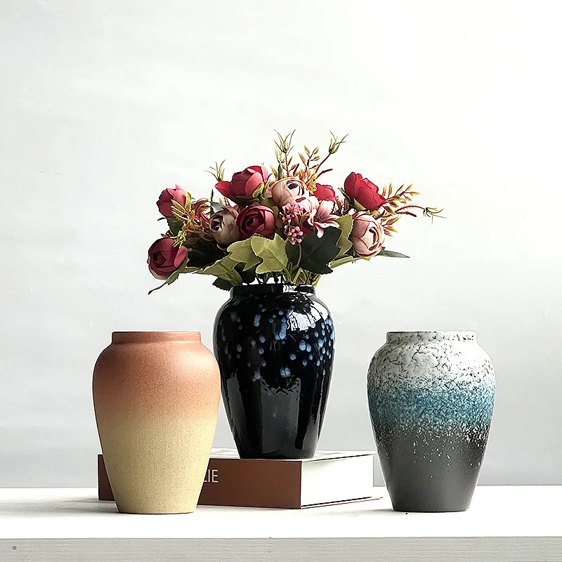 

Retro Ceramic Vase Unique Creative Style - Flower Vase for Water Planting, Perfect Decor for Living Room Office Table, Home Craf