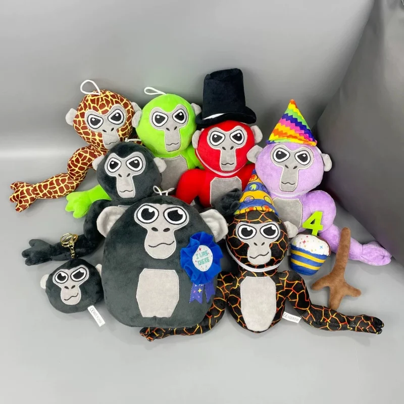 25cmGorilla Tag Monke juguete de peluche lindo suave relleno dibujos animados Anime decoración del hogar muñecas almohada Kawaii juguetes cumpleaños regalo de Navidad