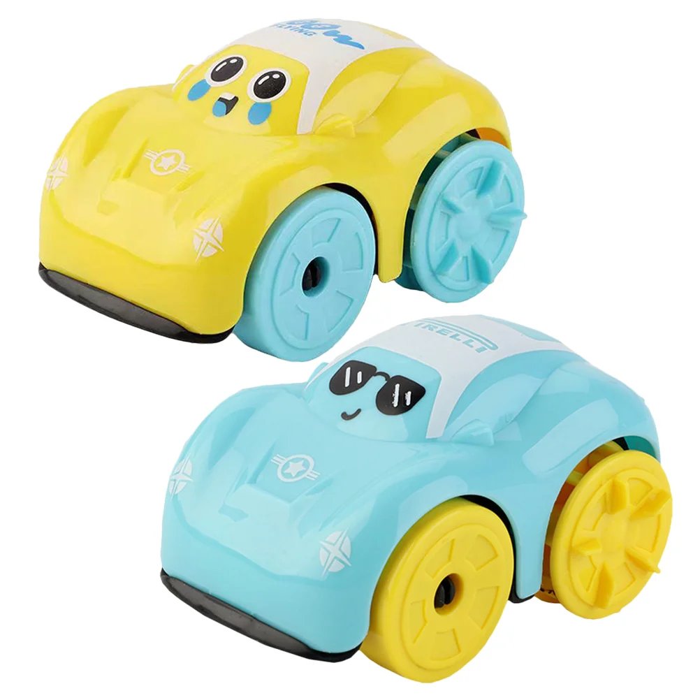 

2 Pcs Clockwork Toy Car Cartoon Cars Toys Bath Delicate Shower Baby Bathtub Pattern Miniature