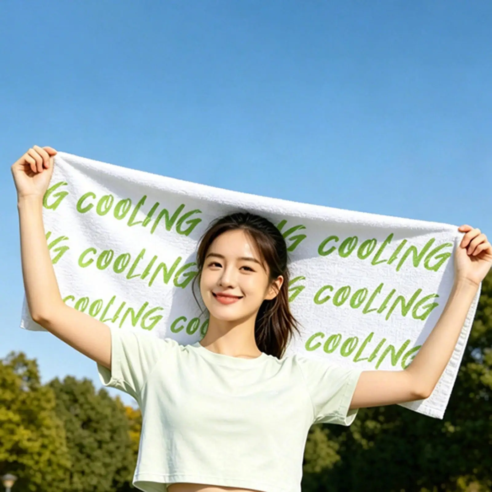 Non Woven Fabric Cooling Towel  Breathable Quick Drying Sweat Wipes Sunstroke Prevention Ice Wipes for Outdoor Summer
