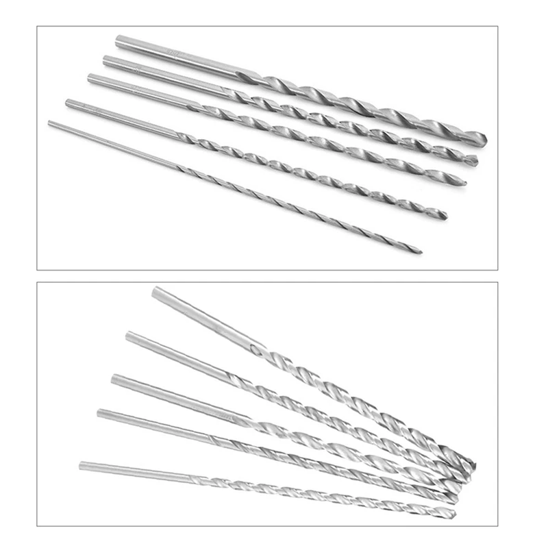 10Pcs Extra Long 150Mm HSS Twist Drill 2Mm 3Mm 3.5Mm 4Mm 5Mm Straigth Shank Auger Wood Metal Drilling Tools Drill Bit