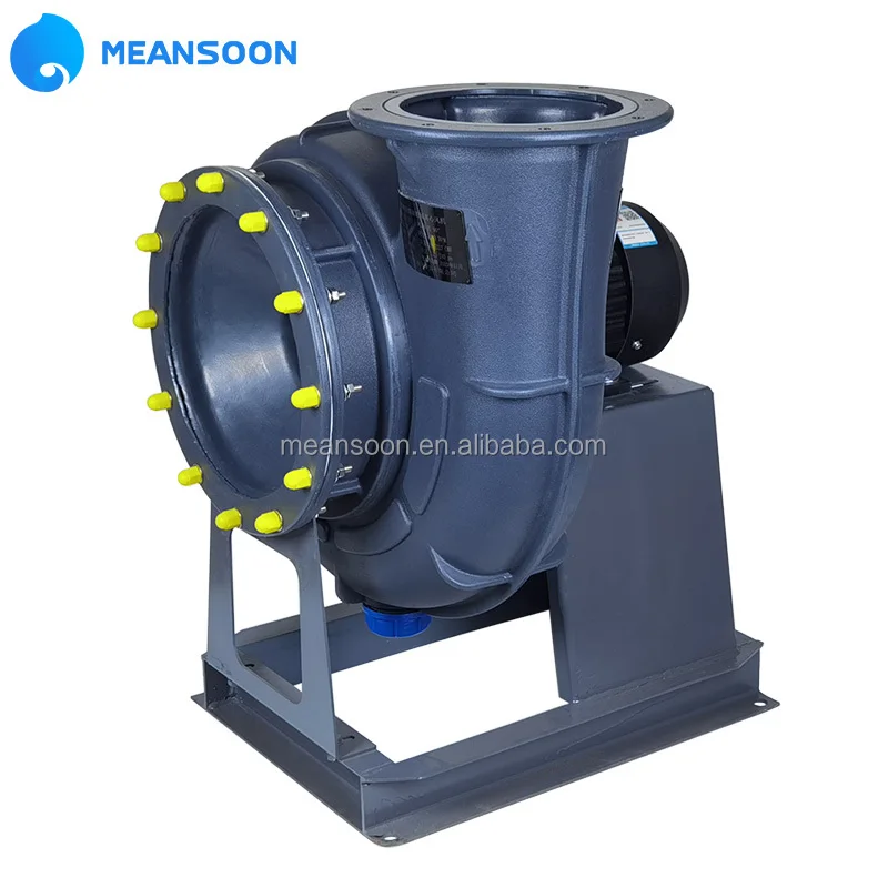 MSCF-500A-7.5KW 380V AC PP PE Chemical Resistant Plastic Centrifugal Fan