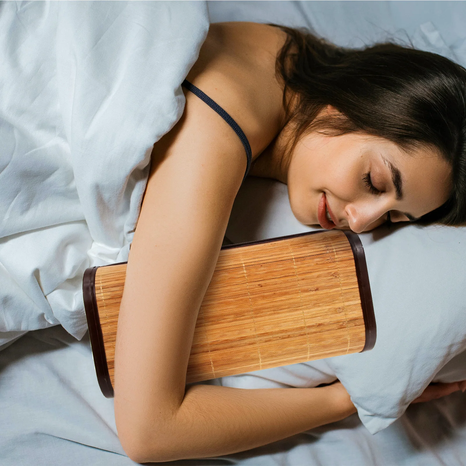 

Bamboo Pillow Handmade Ergonomic Design for Lumbar and Neck Support Cooling Breathable Sleep Aid for Elderly Cervical Pain