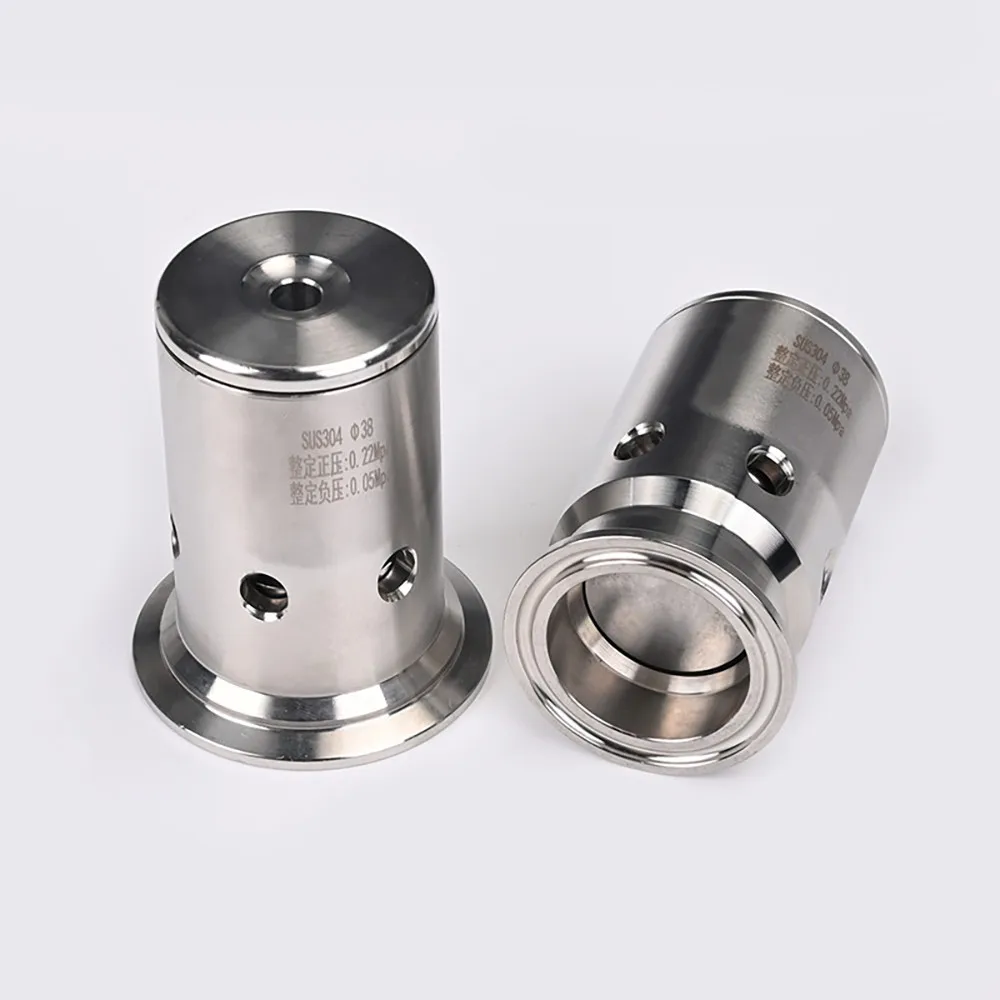 SS304 Stainless Steel Tri Clamp Pressure Relief Valve | Adjustable Safety Valve (1-3 Bar) | Sanitary High-Seal for Beer Brewing