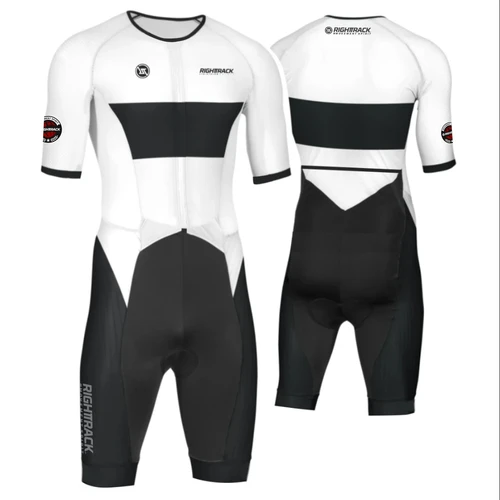 Imagen 1 del producto RIGHTTRACK Trisuit-traje de verano para hombre, traje de manga corta para carreras de triatlón, ropa para nadar, ciclismo, correr, competición