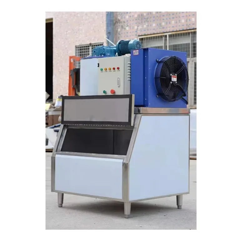 Industrial Flake Ice Maker High Output Stainless Steel Construction for Seafood Preservation Cold Room Flake Ice Machine