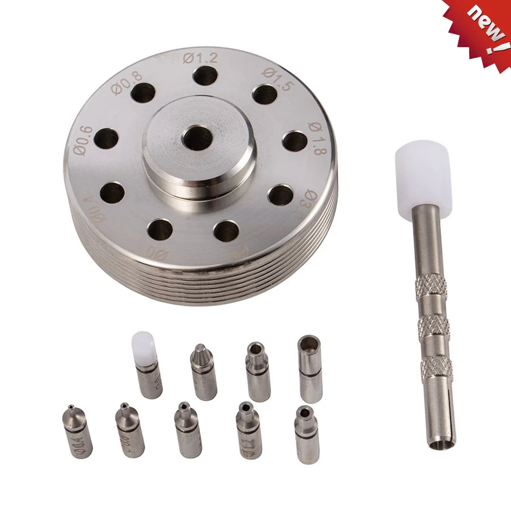 Watch Hands Fitting Setting Pusher 9-Head Stainless Steel Manual Installation Pen Needle Press Repairing Watch 5378 Tool