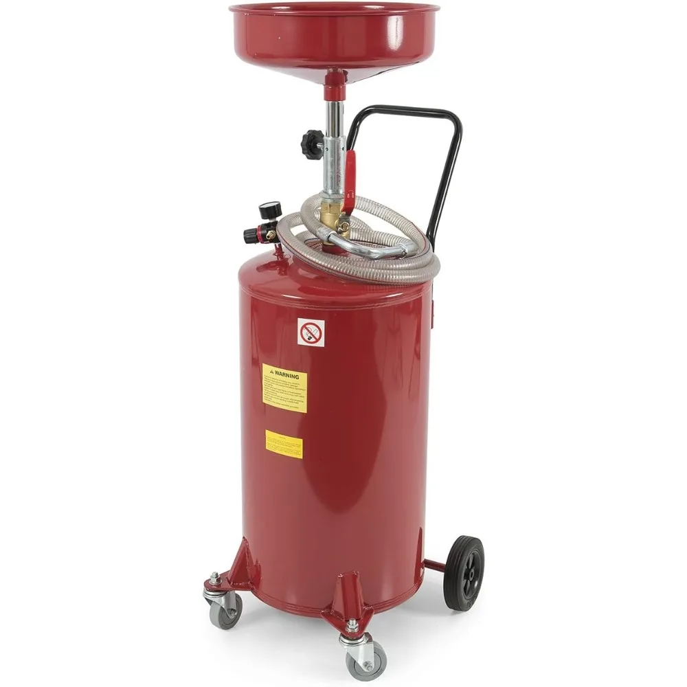 

Upgraded version 20 Gallon Waste Oil Change Tank, Portable Air Operated Fluid Drain Disposal with Adjustable Height