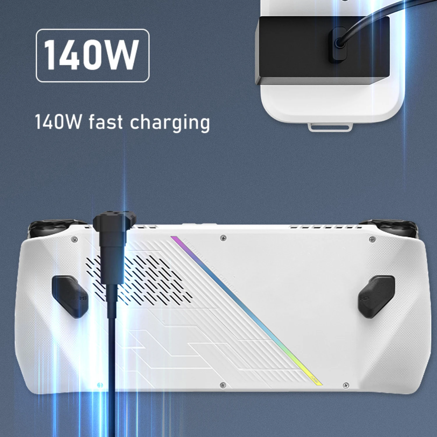 90-Grad-Winkel U-förmiger Doppel-Typ-C-Adapter für ASUS ROG ALLY/Switch-Spielekonsole USB-Typ-C-Konverter-Anschluss