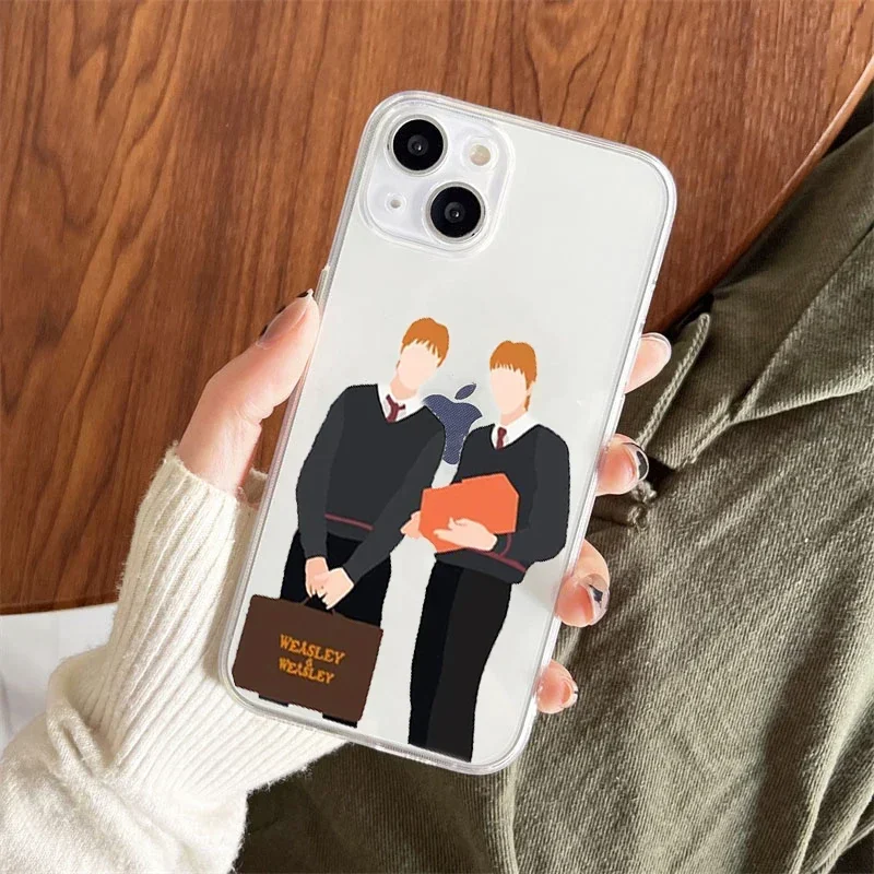 Fashion TV Draco Malfoy Clear Phone Case for IPhone 16 15 14 13 12 11 Pro X XS MAX SE20 7 8 Plus Weasley Twins Soft Cover Fundas