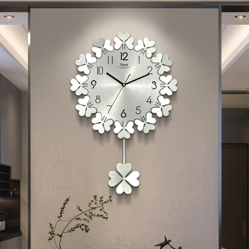 Fancy Quiet Unique Wall Clock Round European Office Round Wall Clock Minimalist Metal Relogio Orologio Da Parete Room Decoration