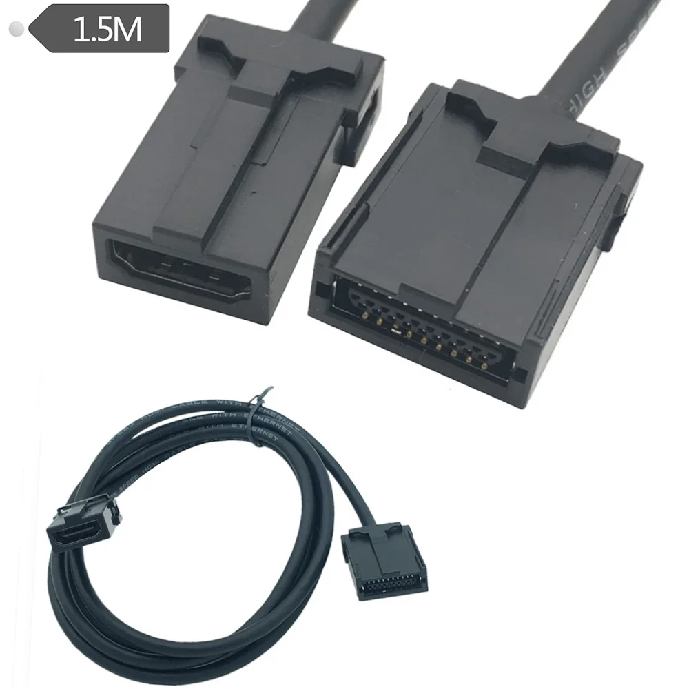 1pc HDMI-compatible 1.4 Type E Male to HDMI-compatible Type A Female Jack AV Video Audio Connector Cable Cords 1.5m 5ft