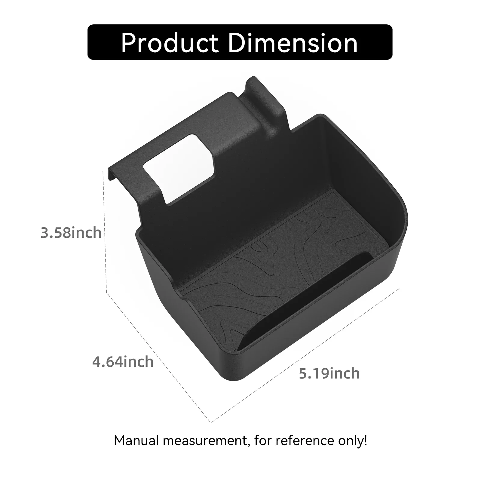 Black ABS LHD Armrest Hanging Storage Tray Organizer For Subaru Outback 2026 7th Gen Left Drive Tidying Box - view 2