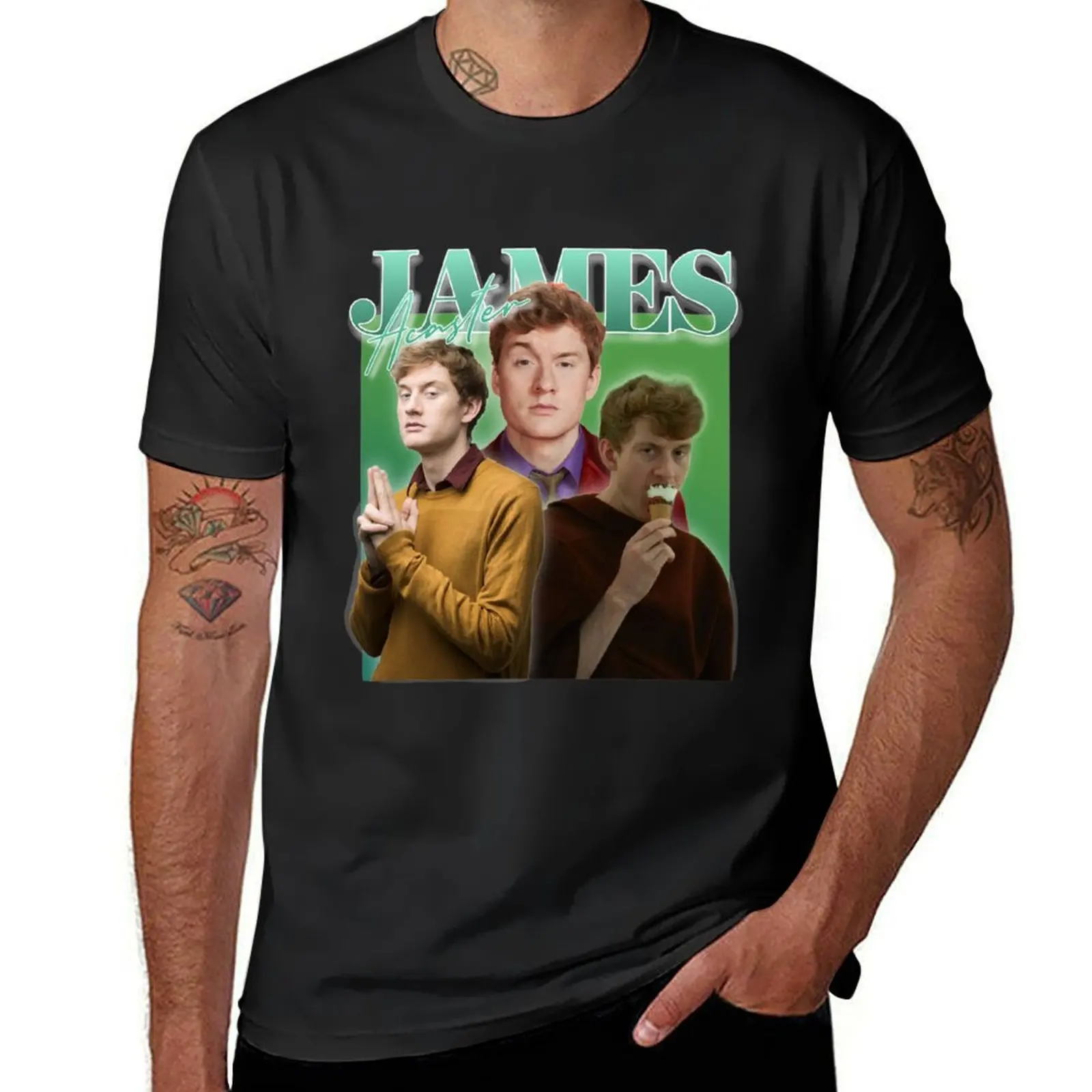 

James Acaster T-Shirt vintage graphic tee hippie clothes customs mens graphic t-shirts anime