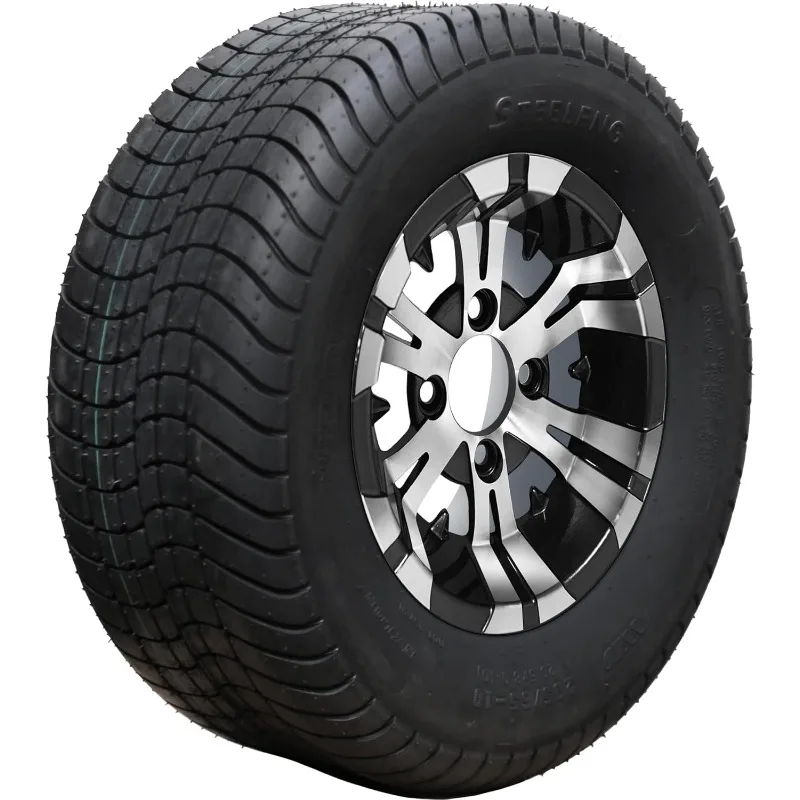 

10" Vampire Machined/Black Wheels and 205/65-10 Comfortride DOT Tires - Set of 4