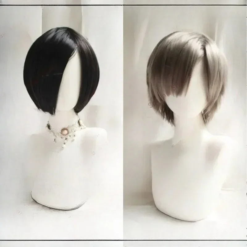 Biohazard 4 Remake Ada Wong Leon Scott Kennedy Cosplay Costume Synthetic Hair Short Styled Halloween Party Wig Movie Wigs