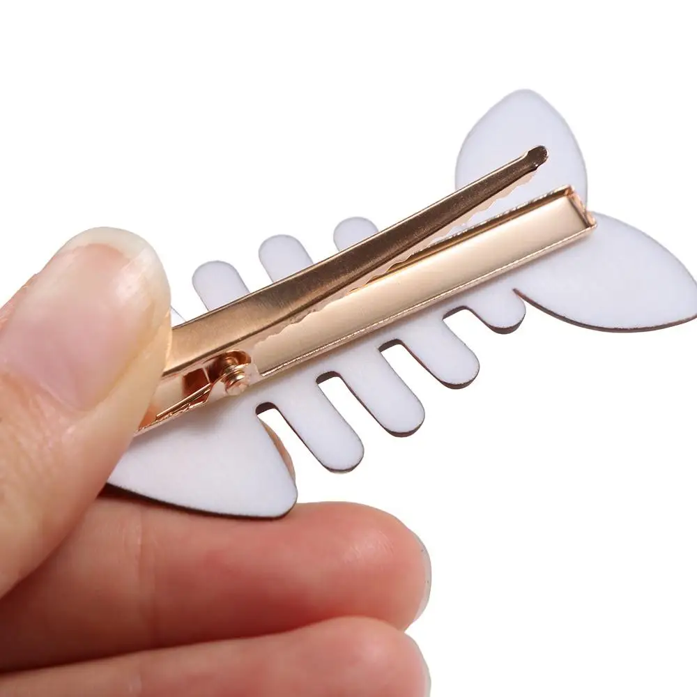 

Simple Animal Fish Bone Hair Clip Y2k Plastic Geometry Hair Accessories Headwear Hairpin Daily