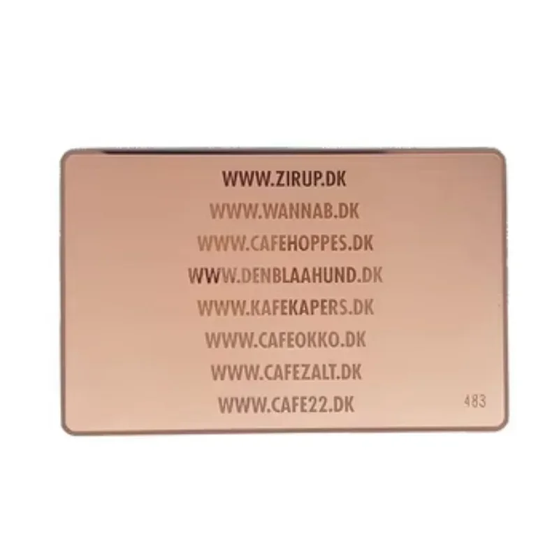 

Stainless Steel Visiting Card Metal Mirror Plating Rose Gold Metal Business Cards