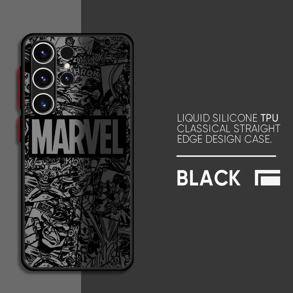 Marvel superhero logo Case for Samsung Galaxy S21 S10 Plus S23 FE S20 FE S24 Plus S22 S9 S23 Ultra S24 Ultra Cover TPU Matte