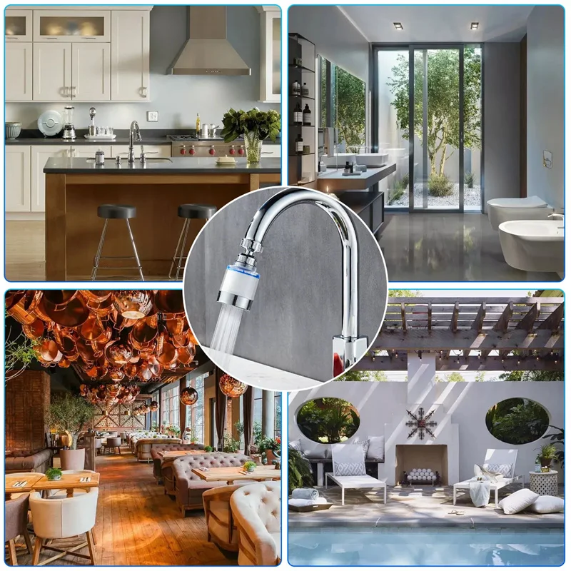 1 Satz 360 °   Drehen Wasserhahn Filter Element Wasserfilter Düse Set Haushaltsfilter Chlorentfernung Schwermetallfilter