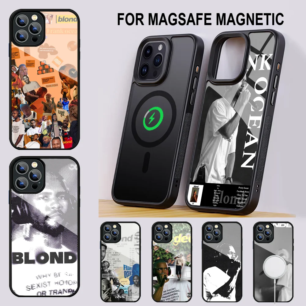 F-Frank Singer Ocean Blonde Phone Case For IPhone 16 15 14 13 Pro Max 11 12 Mini Alex Mirror For Magsafe Wireless Charging Cover