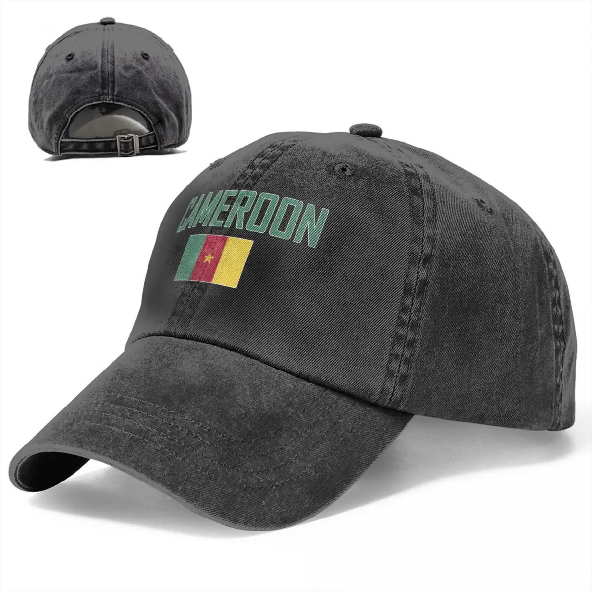 Flag of Cameroon Baseball Caps Unisex Soft Casquette Cap Fashion Denim Hat Vintage Adjustable Dad Hat