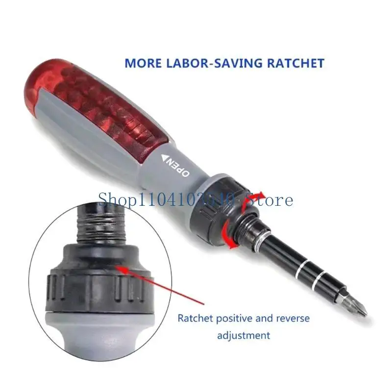 02DC Upgraded Screwdriver Set Professional Ratchet Screwdriver Set 11 in 1