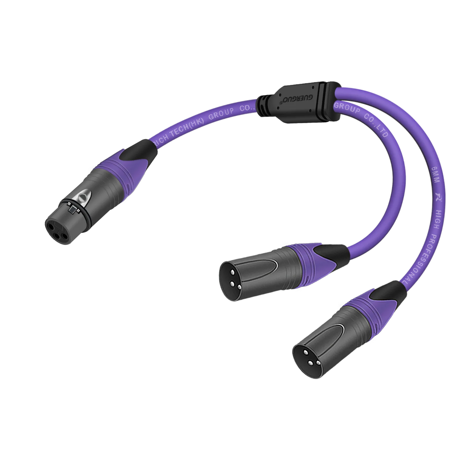 3-Pin XLR-Buchse auf Dual-2-Stecker Y-Splitter Audio-Adapterkabel für Verstärker, Lautsprecher, Kopfhörer, Mixer – Detail 9