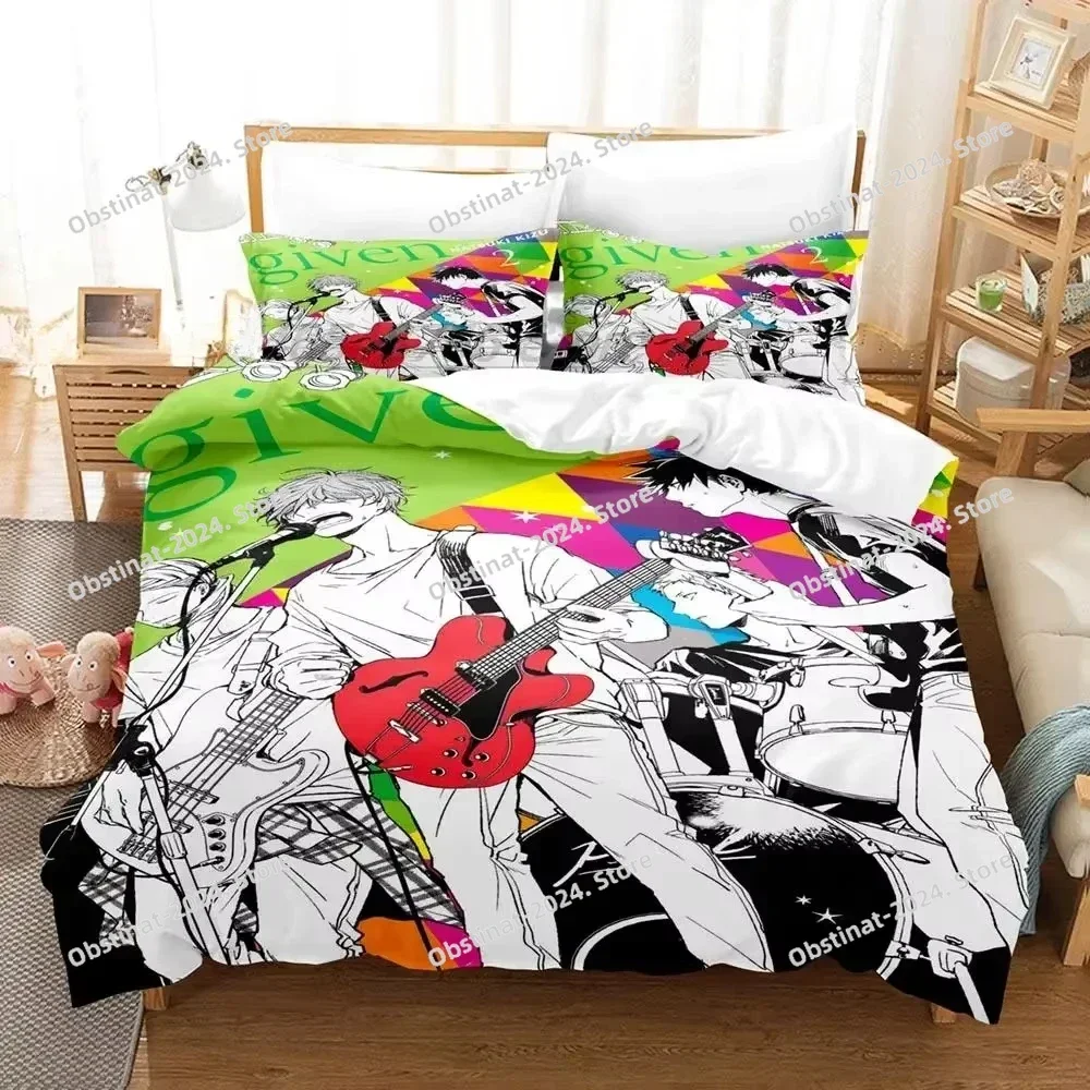 Given Bedding Set Printed Bed Set With Pillowcase Bed Duvet Cover Soft Single Double Queen Super King Size funda nordica cama
