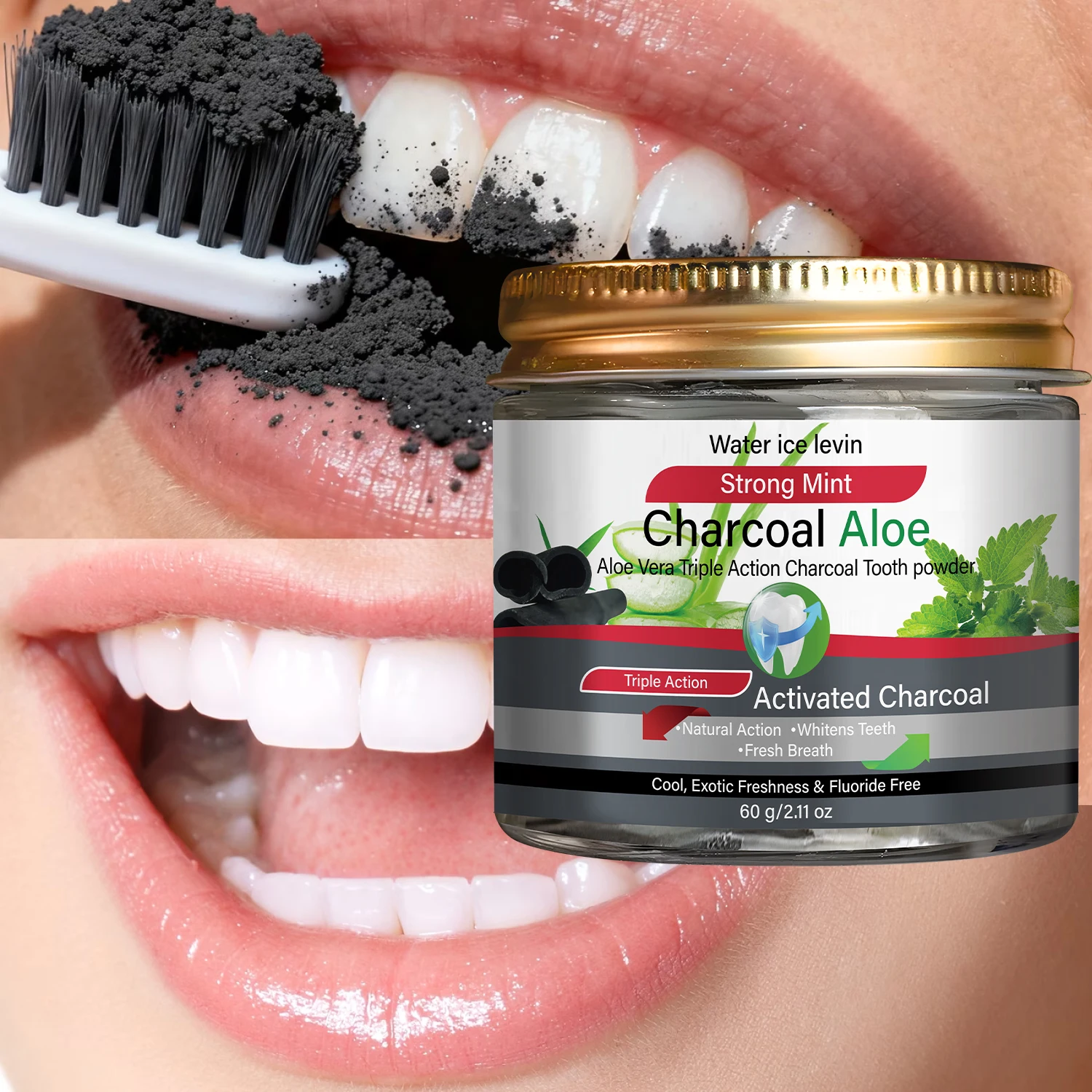 Aktivkohle-Aloe-Zahnpulver, st – Teeth Whitening Charcoal Bewertung und Preis