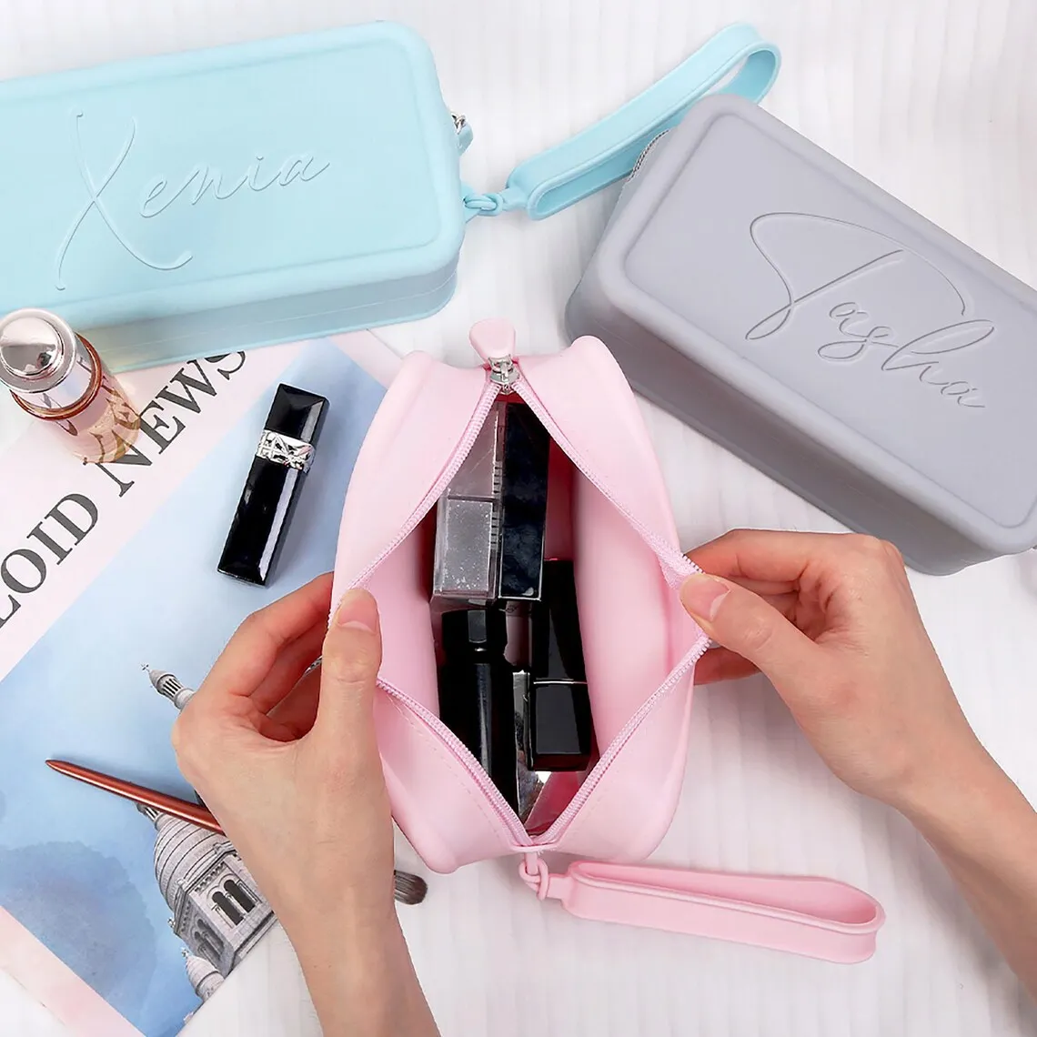 Personalized Beach Bag,Waterproof Bag,Sunscreen Organizer,Swimming Goggle Organizer,Waterproof Travel Waterproof Cosmetic Bag