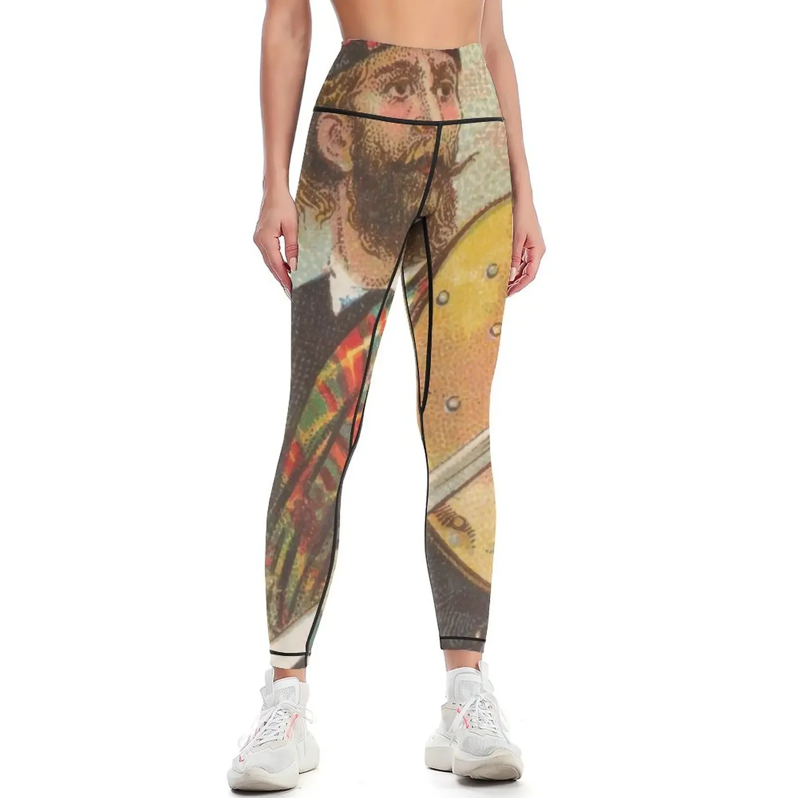 

Vintage Scottish Warrior Illustration (1887) Leggings legings for fitness push up tights for sportswear gym Womens Leggings