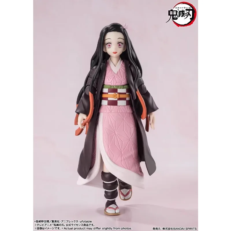 Bandai Original S.H.Figuarts Demon Slayer Anime Figure Kamado Nezuko Action Figure Toys for Boys Girls Birthday Gifts