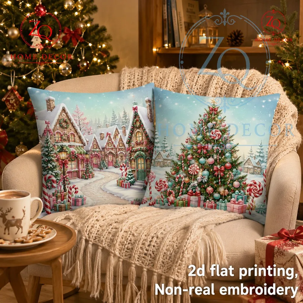 St macaron colors paired with a dreamy snowy Christmas tree add a warm  festive touch to your winter home.