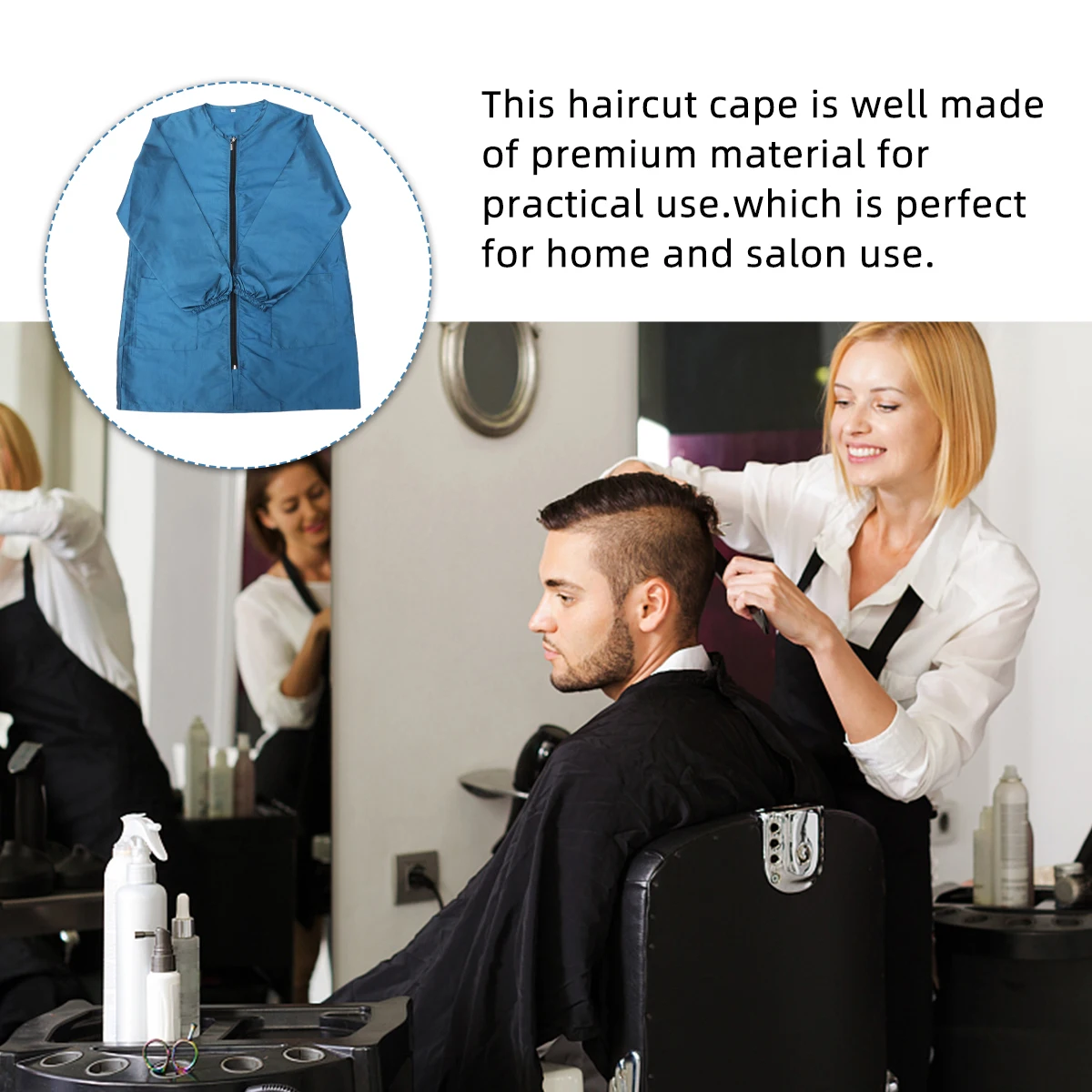 

Waterproof Hair Cape Salon Gown Barber Apron Women Beauty Smock Dying Cape SPA Spa Clothes Clothes Haircut Robe