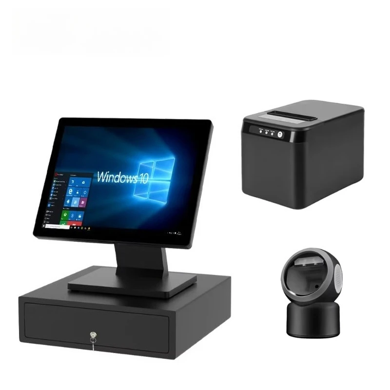 15-inch Dual Screen Cash Register Touch POS System 9.7-inch Customer Display Compatible