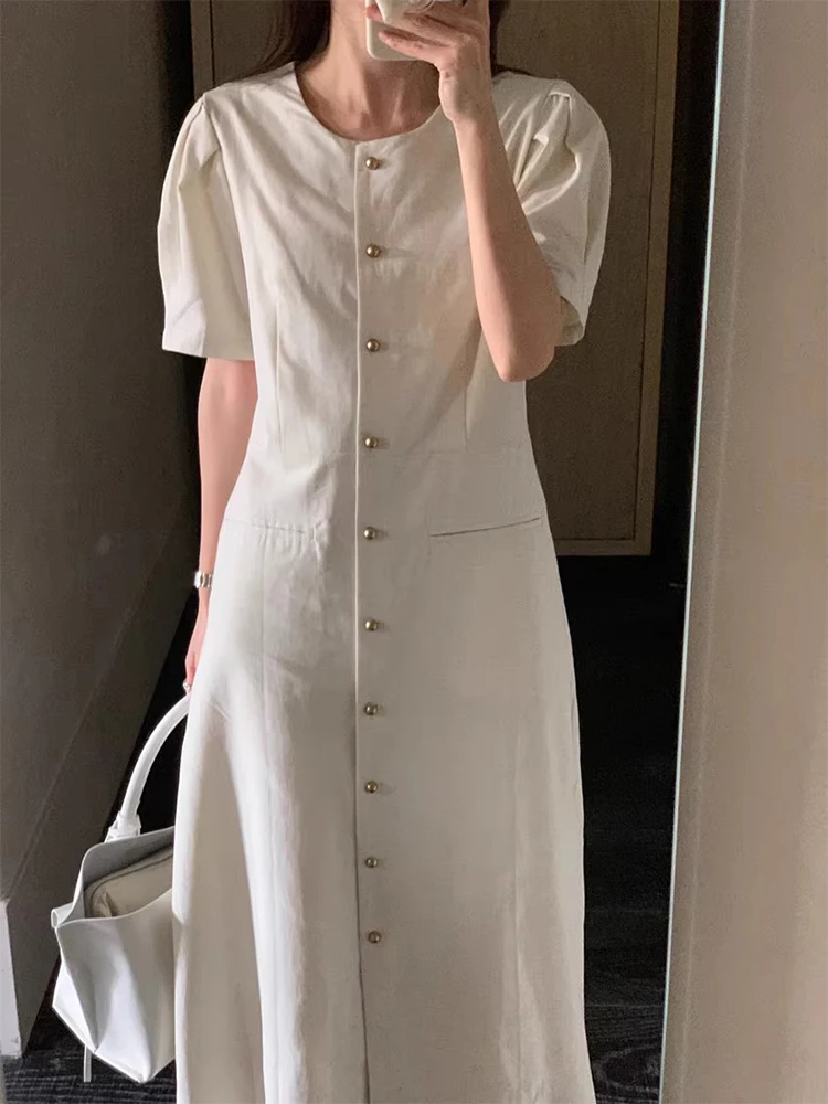 Bla ort Sve Vintage Hepburn Sle Dames Dr Afslankende Taille Ontwerp Zomer Nieuwe Collectie Midi Lengte Polyestervezel