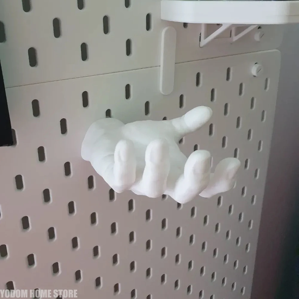 خطاف يد مضحك لساعة IKEA SKADIS - حامل قلادة وساعة مطبوعة ثلاثية الأبعاد، هدية فريدة لتنظيم المكتب