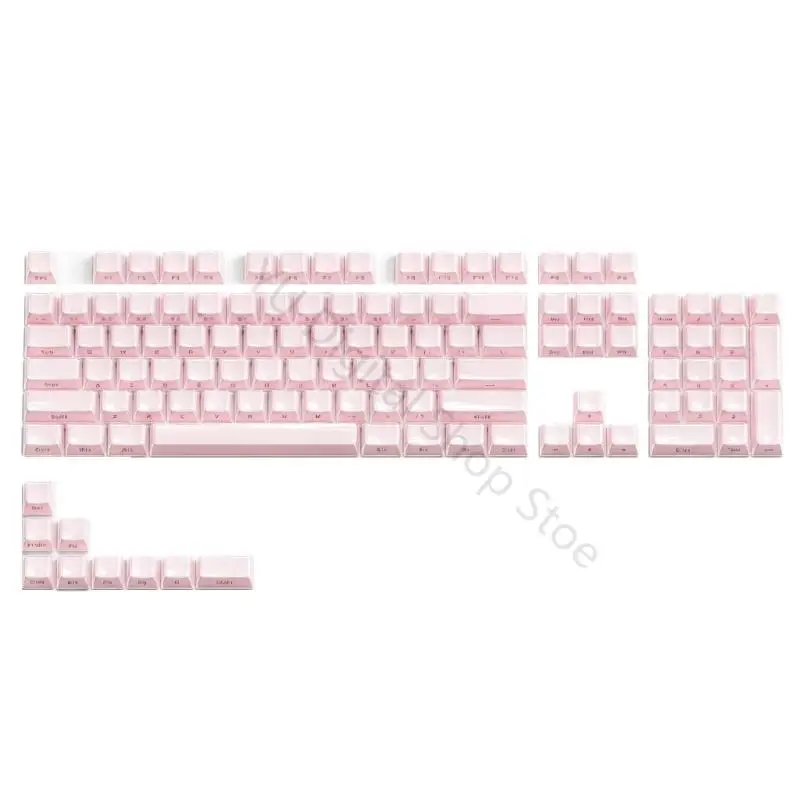 96BA Crystal Jelly OEM-Profil-Tastatur-Tastenkappen-Set mit Frontaufdruck, gemischte Materialkonstruktion und 113-Tasten-Stil – Detail 5