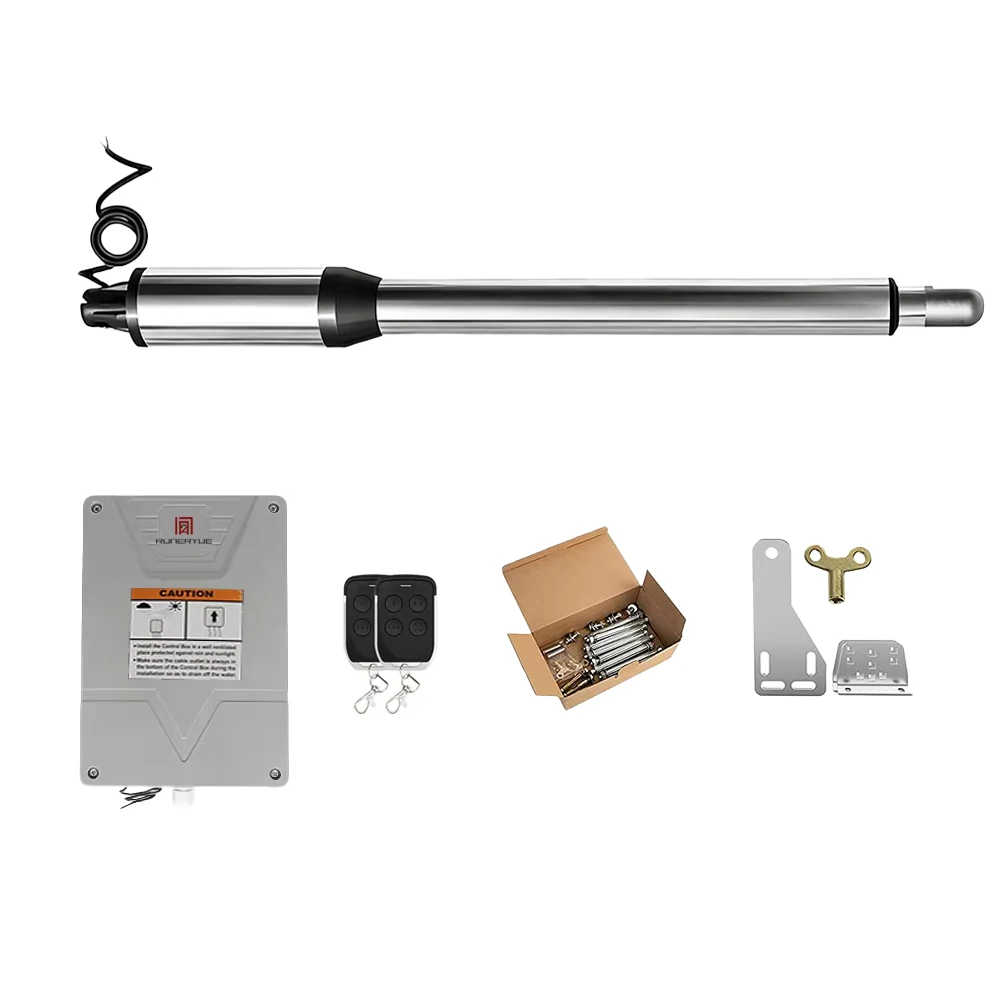 فتاحة بوابة متأرجحة واحدة (مجموعة نصف متوسطة التحمل) - جهاز تحكم عن بعد، 440 رطل بحد أقصى 16 قدم، واي فاي اختياري وطاقة شمسية