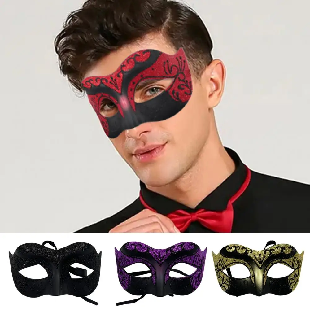 Retro Painted Half Face Masquerade Mask, Halloween Costume Masque, Mysterious, Elegant, Venetian Party Masque for Women Men