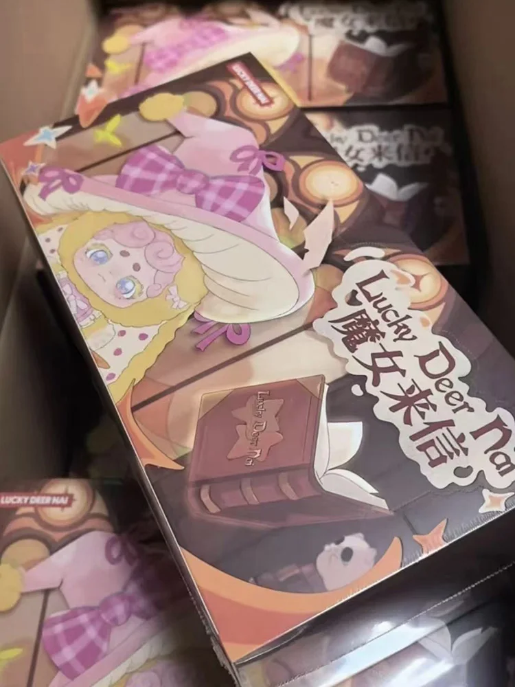 متوفر في المخزون أصيلة لاكي دير ناي ليلة سعيدة أرنب ساحرة رسالة صندوق أعمى دمية دمية الديكور هدية غامضة