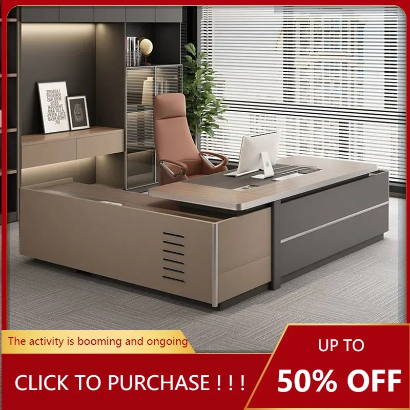 

Drawers Reception Office Desk Writing Workbench Executive Corner Storage Office Desk Luxury Escritorios De Oficina Furniture