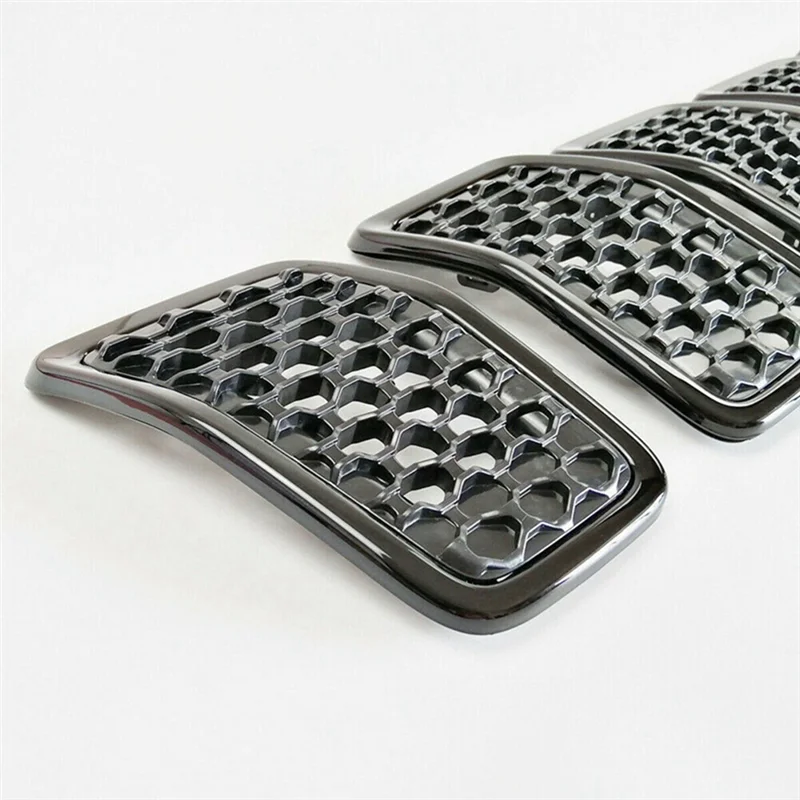 

Black Car Front Insert Mesh Grille Decoration Cover Front Radiator Inlet Grill Trim For Jeep Cherokee 2019 2020 2021