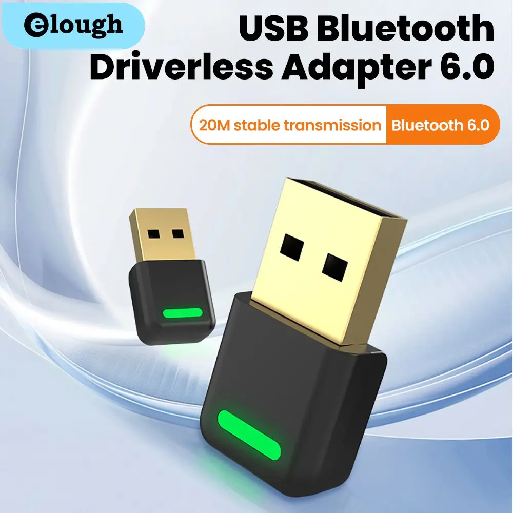 

USB Bluetooth 6.0 Adapter Wireless Bluetooth6.0 Dongle Adapter for PC Laptop Wireless Speaker Audio Receiver USB Transmitter