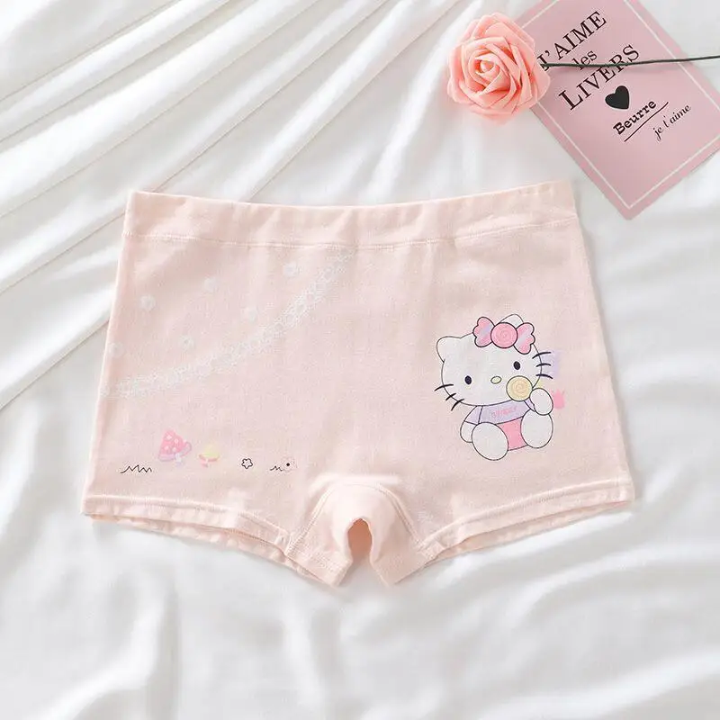 Sanrio Hallokitty Japanese Panties Cotton Boxer Briefs Schoolgirl Boxer Briefs Girl Cartoon Women's Panties Girl Clothes