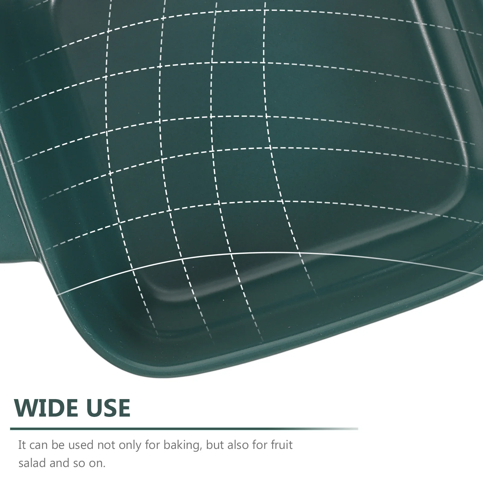 

1Pcs Ceramic Binaural Baking Tray Gray Humanized Handle Oven Safe for Baking Salad Fruit Cake Plate Salad Tray